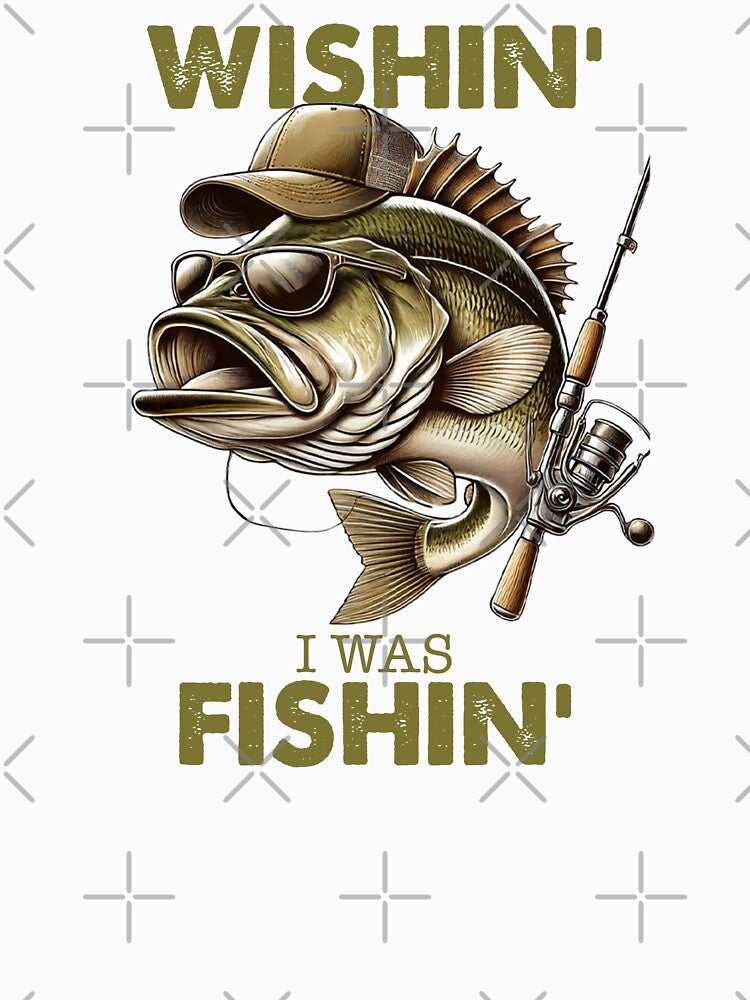 Wishin i was fishin shirt｜Fishing pole png｜Fishing rod png｜Bass fisherman png｜Bass Sublimation｜Bass fish png｜Bass fishing png｜Fisher by PixelBlooming