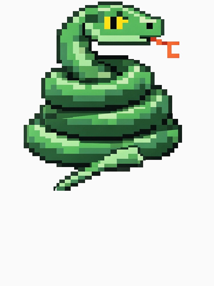 Pixel Snake – Retro 8-Bit Snake Pixel Art Gaming Design by onlin3boutiqu3