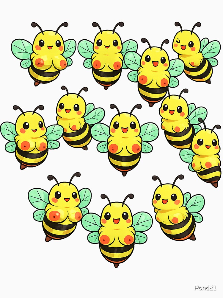 Cute Boobees Cartoon Bees by Pond21