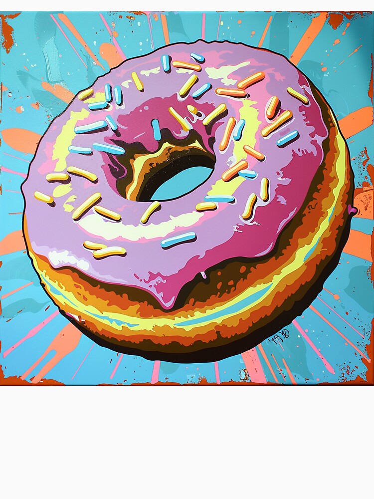 Iced Donut Pop Art 13 by AstroRisq