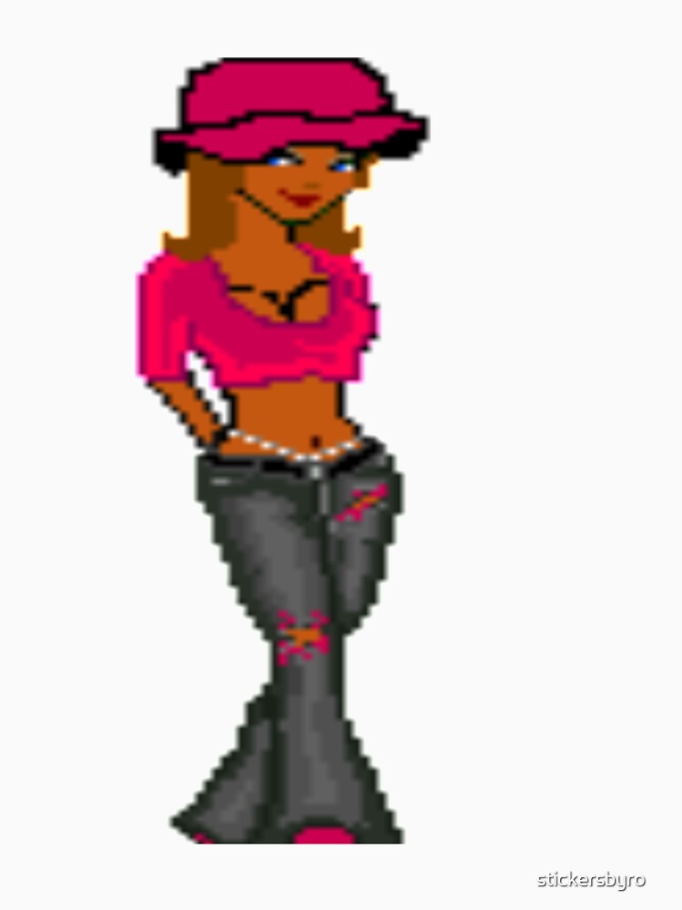 dollz mania pixelated doll 2000s brown hair pretty fairy by stickersbyro ☆