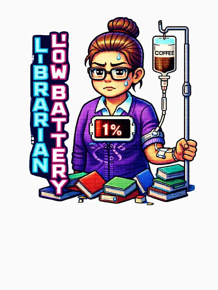 Y2K Librarian Sticker - Low Battery Warning by OrikuStudio