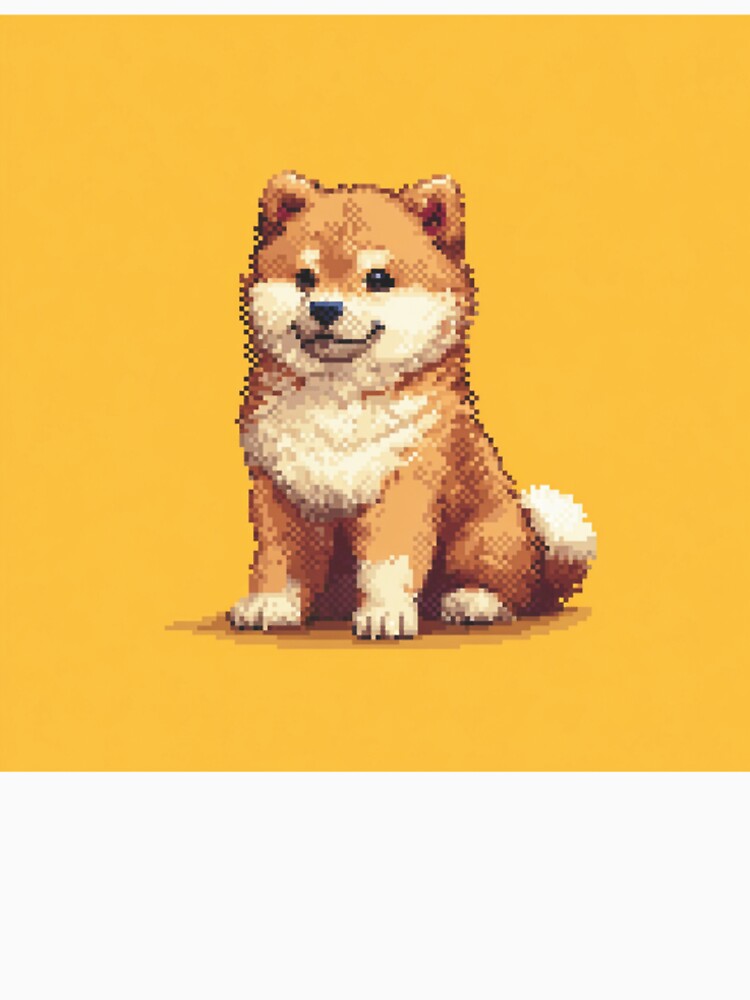 Shiba Inu Pixel Art – Cute Retro Dog Design by Pixel8Prints