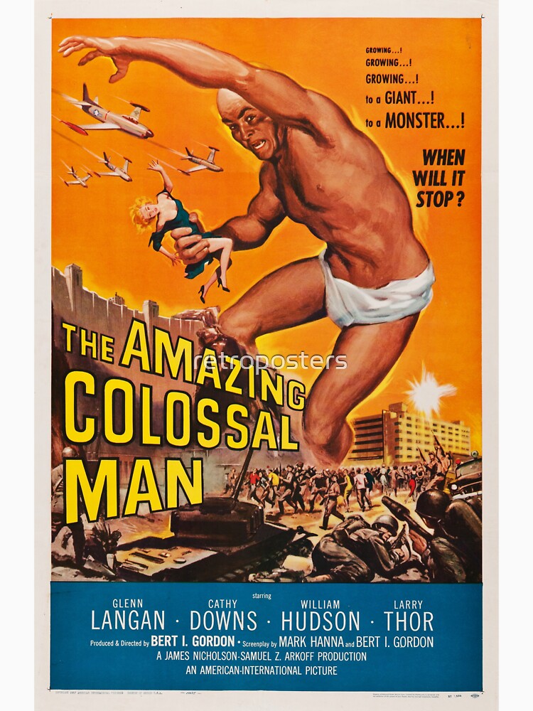 The Amazing Colossal Man Hollywood Horror Vintage Movie by retroposters
