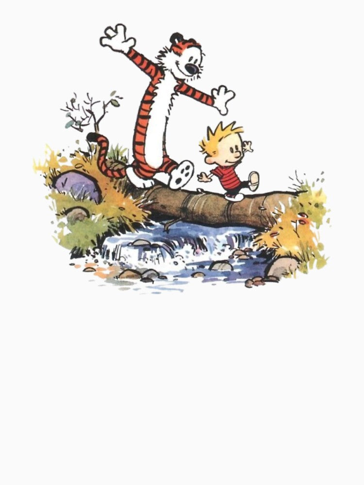 Calvin and Hobbes Playing By Water by XXXLLEMONADE