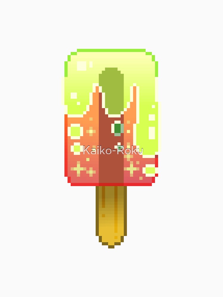 Pixel Art - Orange/Yellow Galaxy Popsicle by Kaiko-Roku