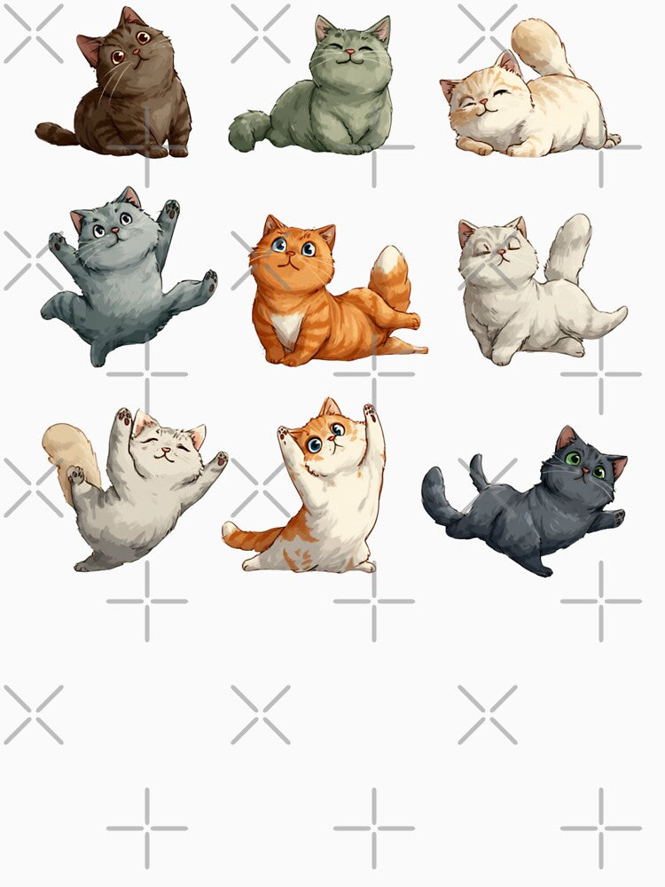 Cat Poses by bubblyrainbow