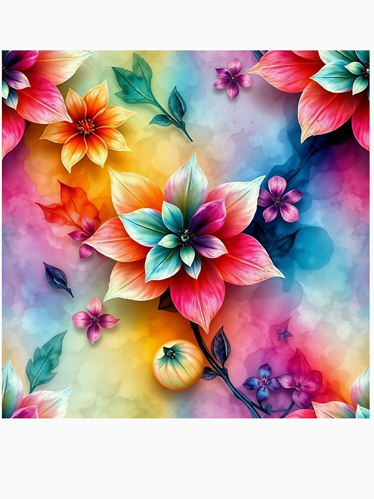 Watercolor Floral Seamless Pattern for Apparel and Home Decor | Flower design for T-Shirts, Mugs & Stickers, Phone Cases by TheGaliyaStudio