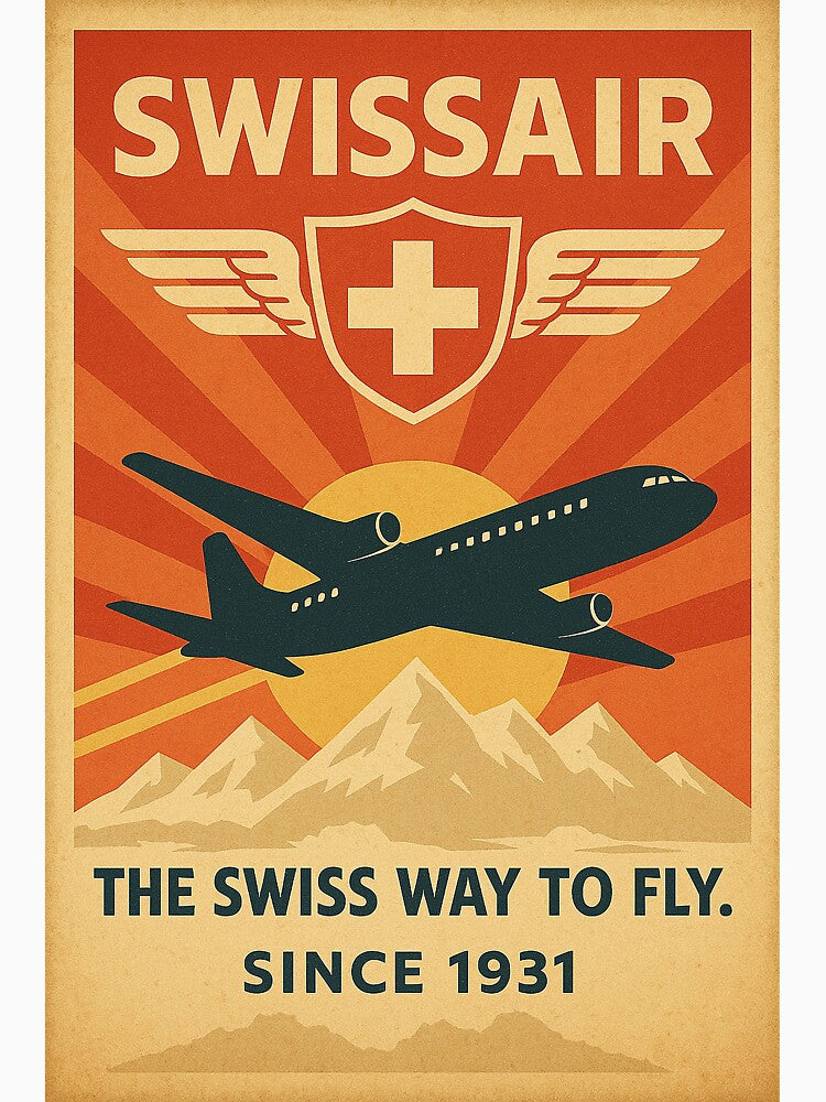 Swissair Vintage Poster The Swiss Way to Fly by Start-Aviation