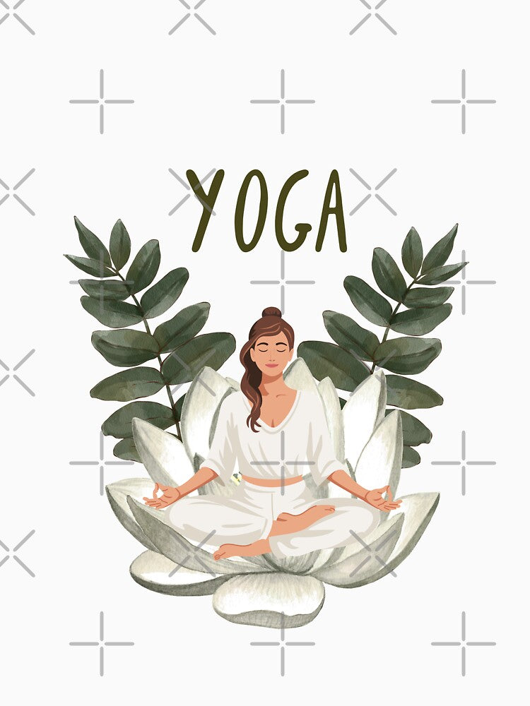 Lotus Yoga Pose Art by HBBS DESIGNS