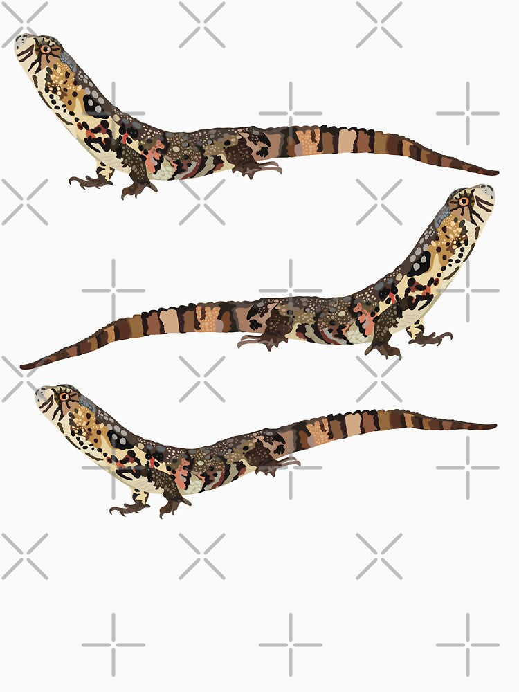 C is for Chinese Crocodile Lizard,Chinese Crocodile Lizard – Unique Reptile from Southeast Asia Wildlife Illustration by PrettylittlepastelUk