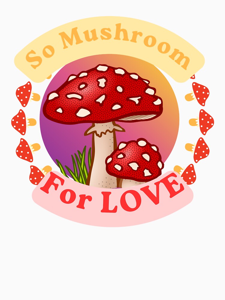 Mushroom hippie love print sticker by Rubyslemons321