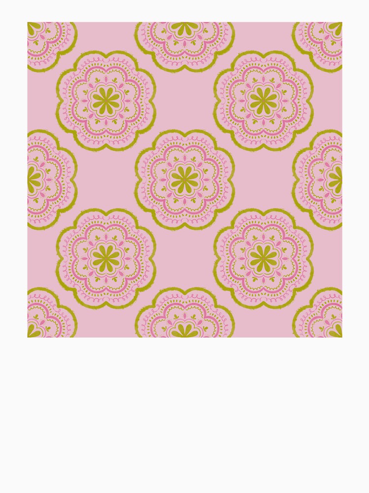 Girly Pink & Green Y2K Pattern by paigealayna
