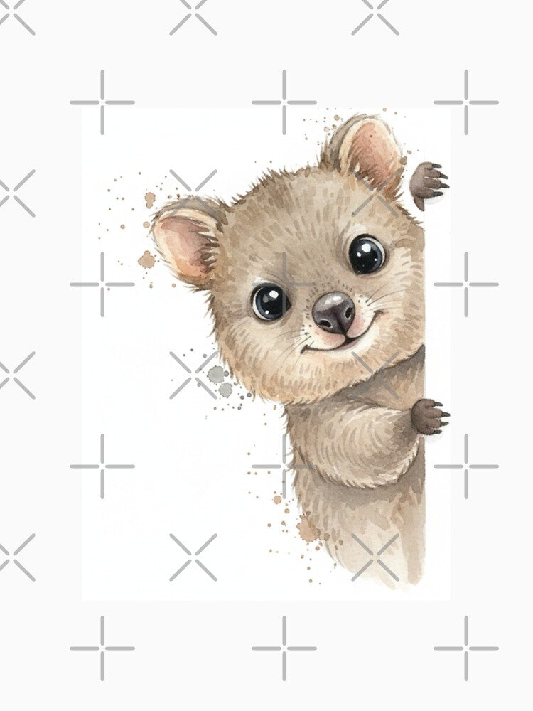 Quokka meme funny cute kawaii pet animal watercolor by CheeseBlueprint