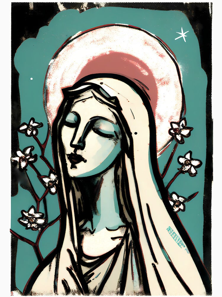 Virgin Mary in modern art style by zhanshi2009