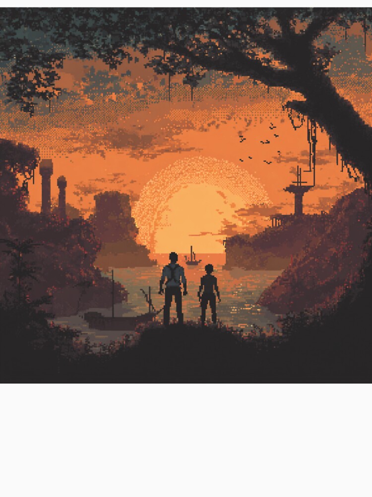 Pixel Lost Relics – Retro Adventure Explorer Artwork by Pixel8Prints