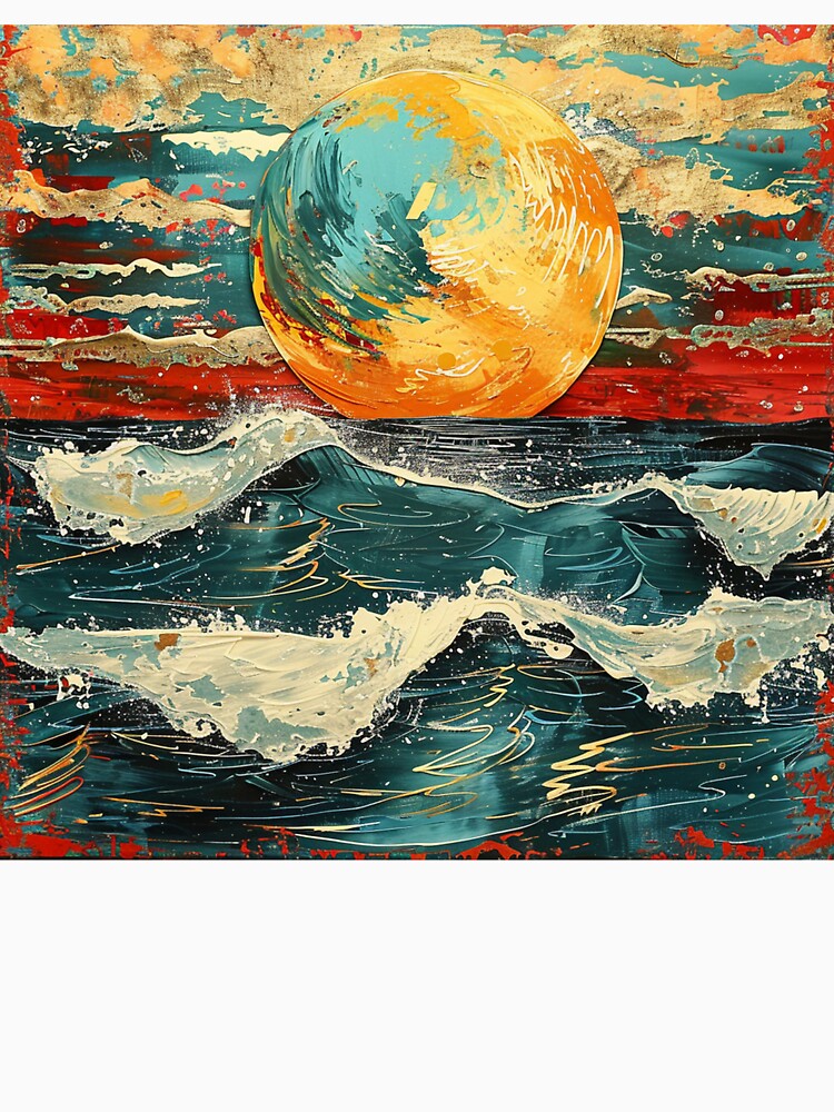 Ocean Planet Retro Pop Art 3 by AstroRisq
