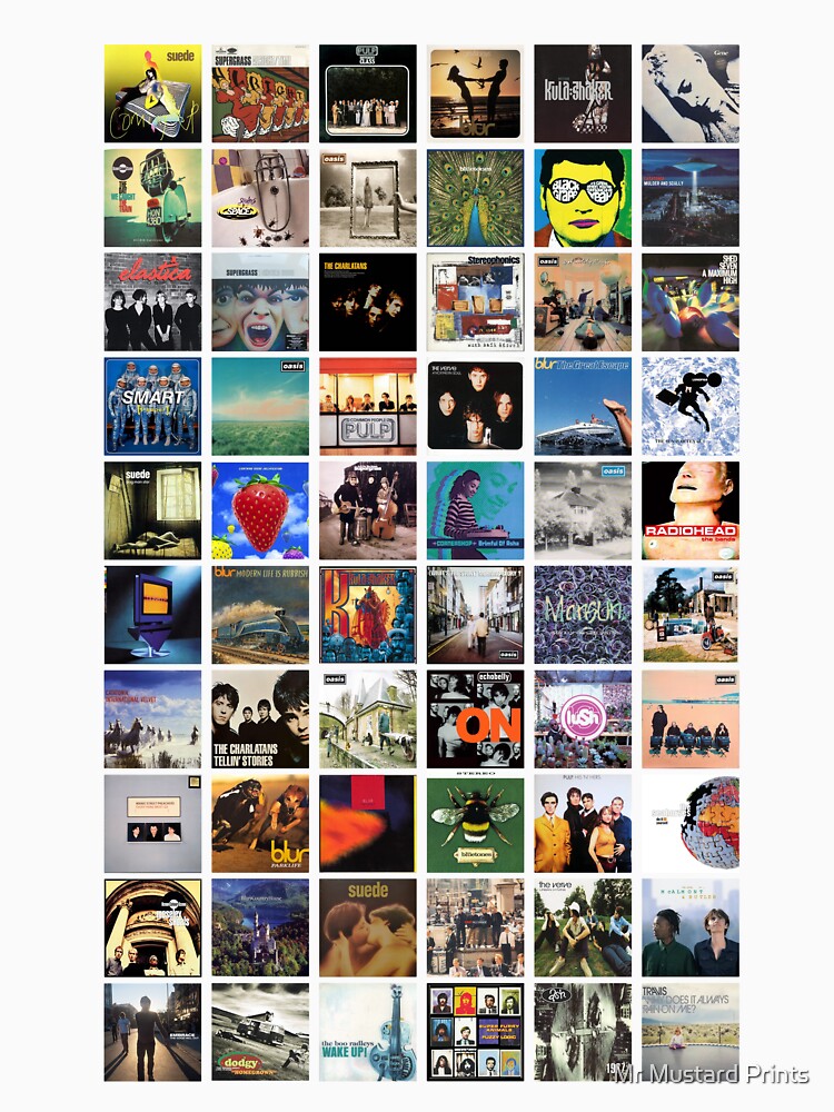 Britpop Music: Greatest 1990s Music by Mr Mustard Prints