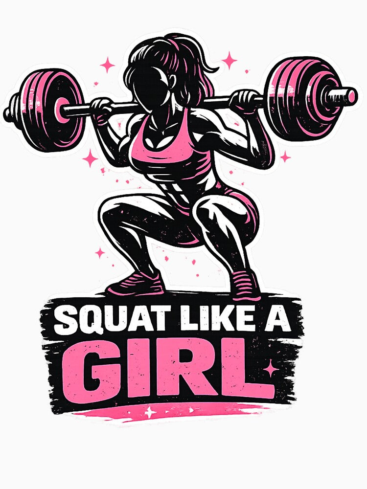 Squat Like a Girl – Women Fitness Motivation Design by Shopchid