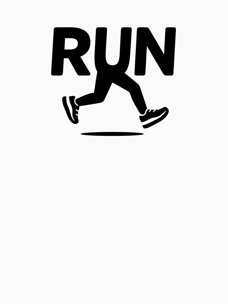 RUN Minimal Typography Illustration by QuietRepClub