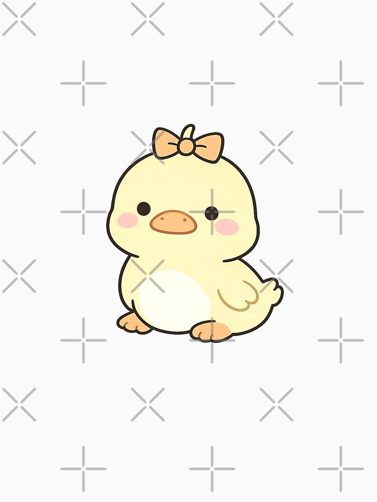 Adorable Kawaii Duck – Minimalist Cute Illustration by HeyHas