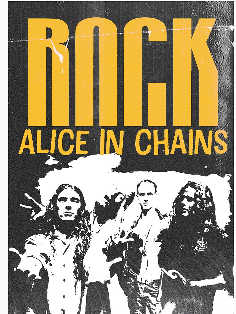 Alice in Chains Inspired Grunge Rock Art | 90s Alternative Metal Tribute by Beans' Art Studio
