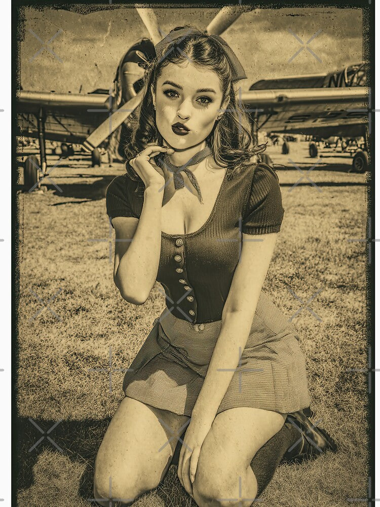Airfield Glamour and Classic Pin-Up Poses by Piotrek0001