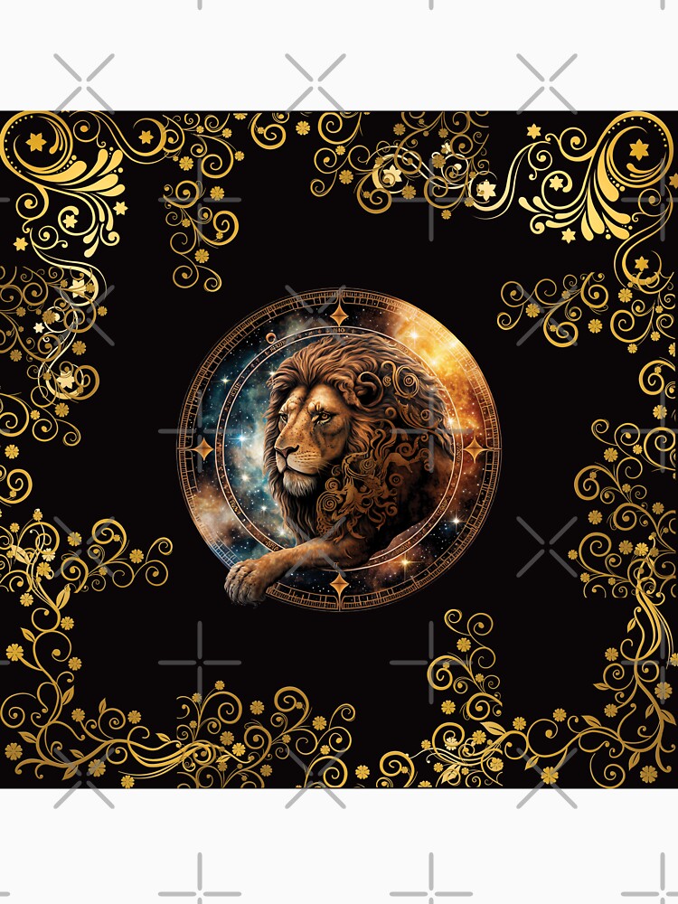 LEO ZODIAC SIGN ON BLACK AND WITHOUT FONT by ORIGENcreate