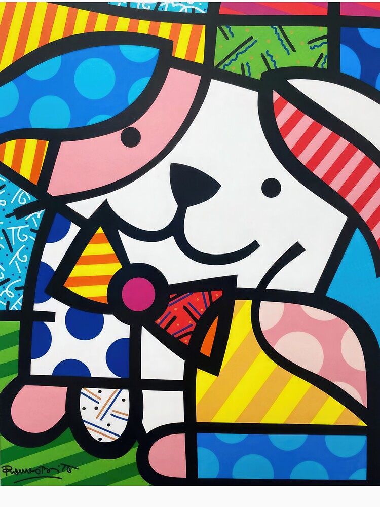 Romero Britto - Romero Britto- Romero Britto-Joyful Pop Art Dreams – Colorful Romero Britto Inspired Illustration - Romero Britto Poster by Romero Britto