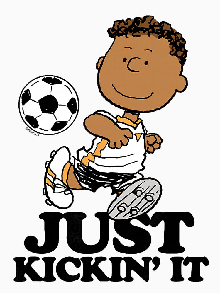 Peanuts Inspired Soccer Art – Cute Retro Kick Illustration by donadomayle7