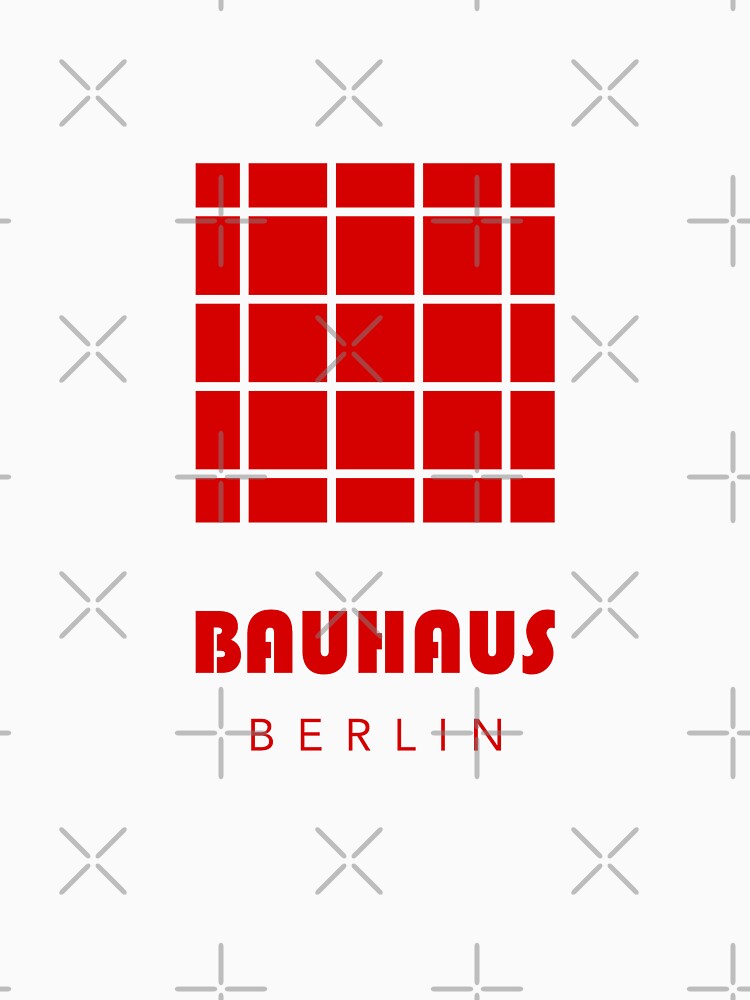 Bauhaus - Retro / Art Deco architecture discipline from Berlin, Germany - Available in posters, etc - Red Box - White by crazycollective