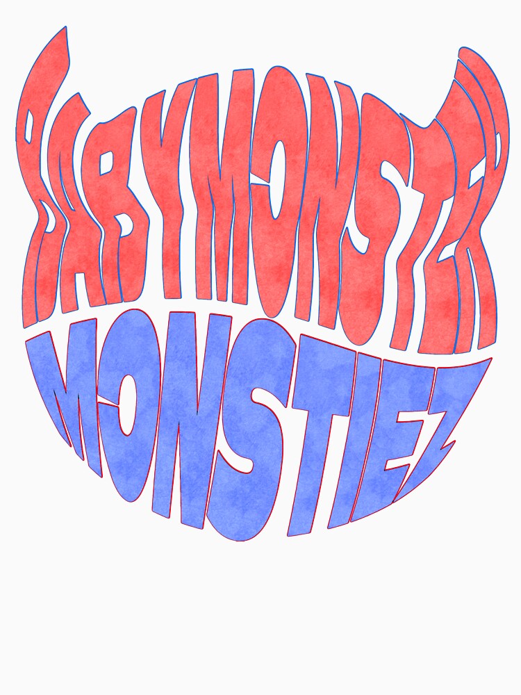Babymonster x Monstiez logo watercolor red&blue ver. kpop by ShiroHero