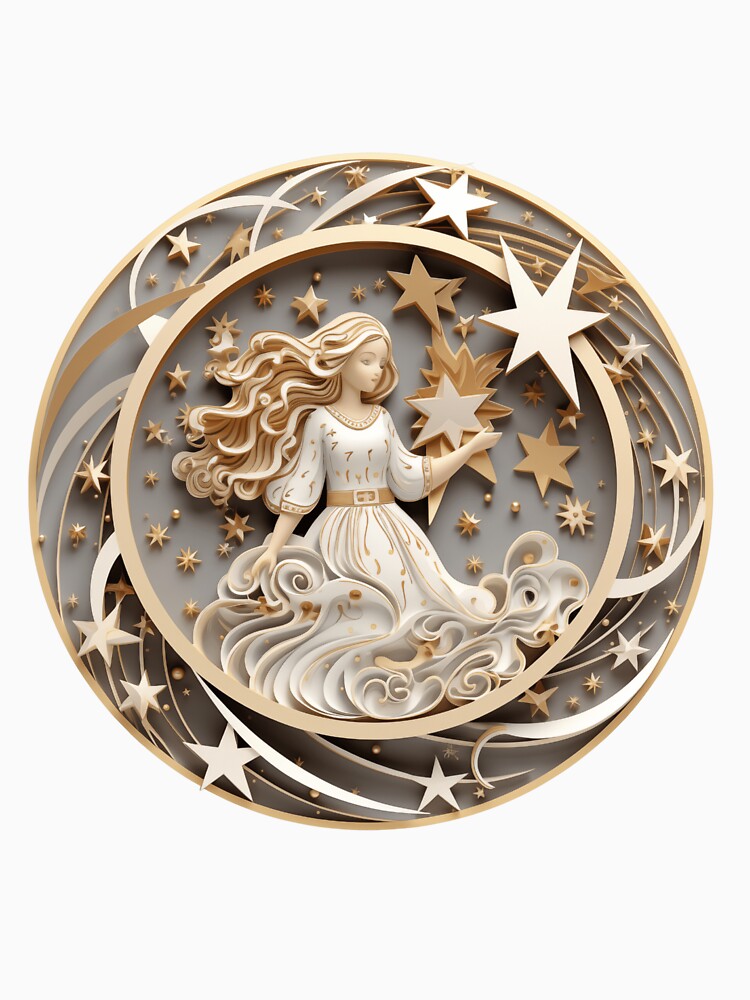 3D Cute Angel Christmas Round Design Holiday Decor by AliceCloset