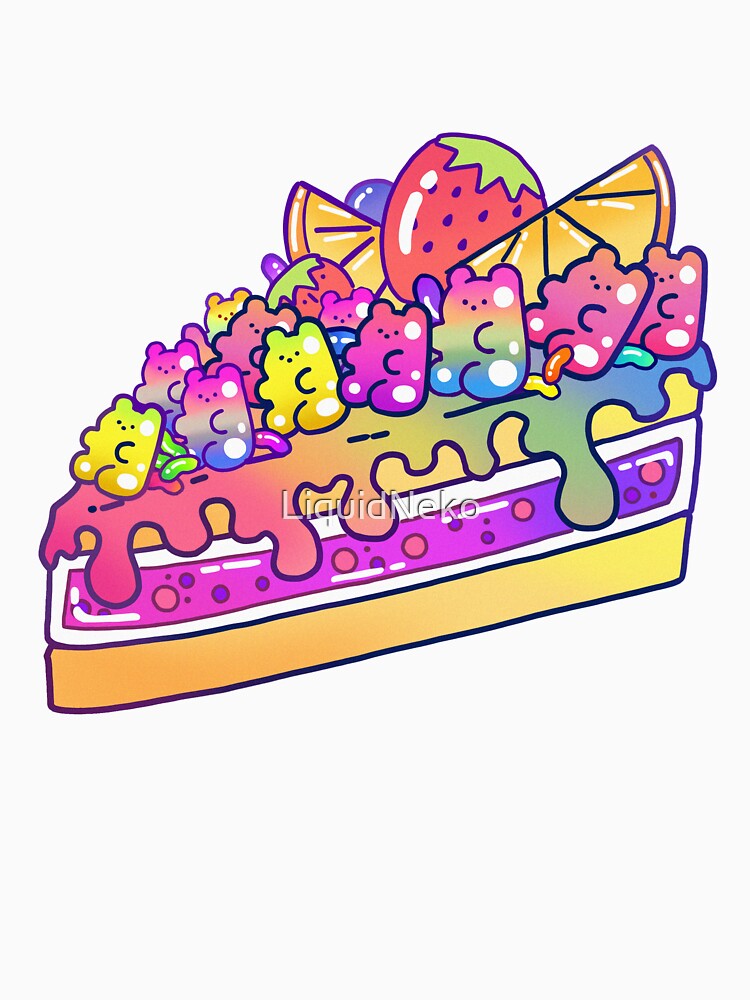 Cute Kawaii Jelly Bear Cake Slice by LiquidNeko
