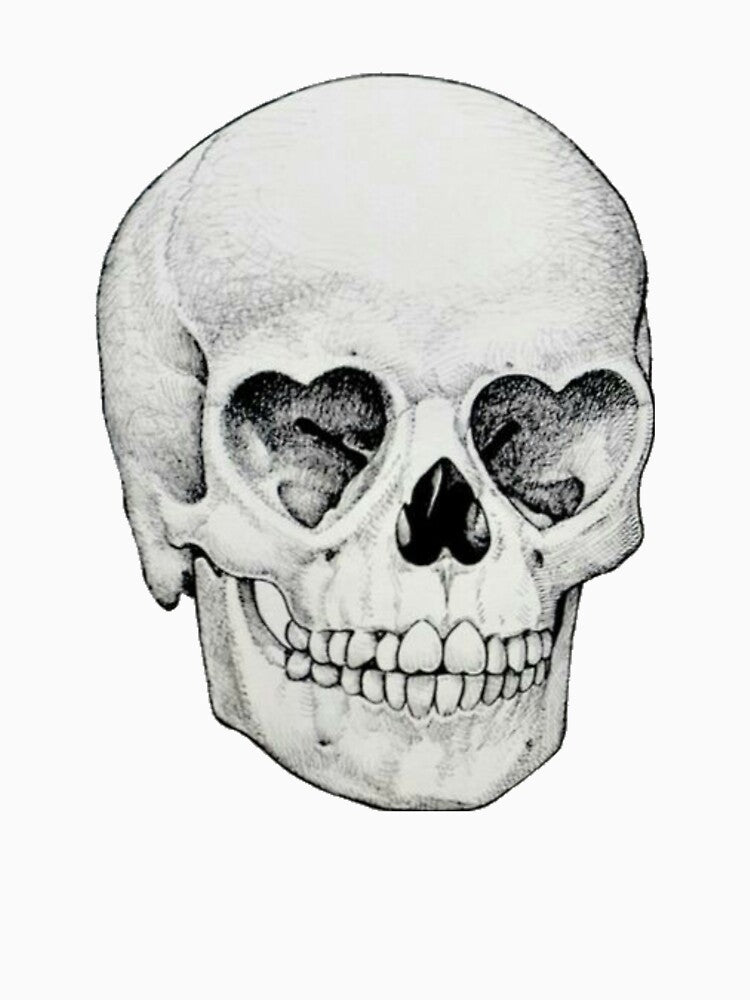 Heart eyed skull by bronte2004