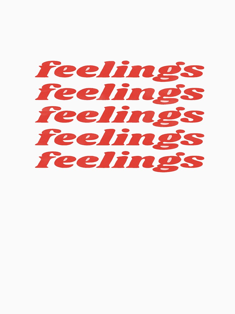Bold Retro “Feelings” Repeated Typography Design – Emotional Aesthetic Print for Mindfulness & Expression by Bright Nest Studio