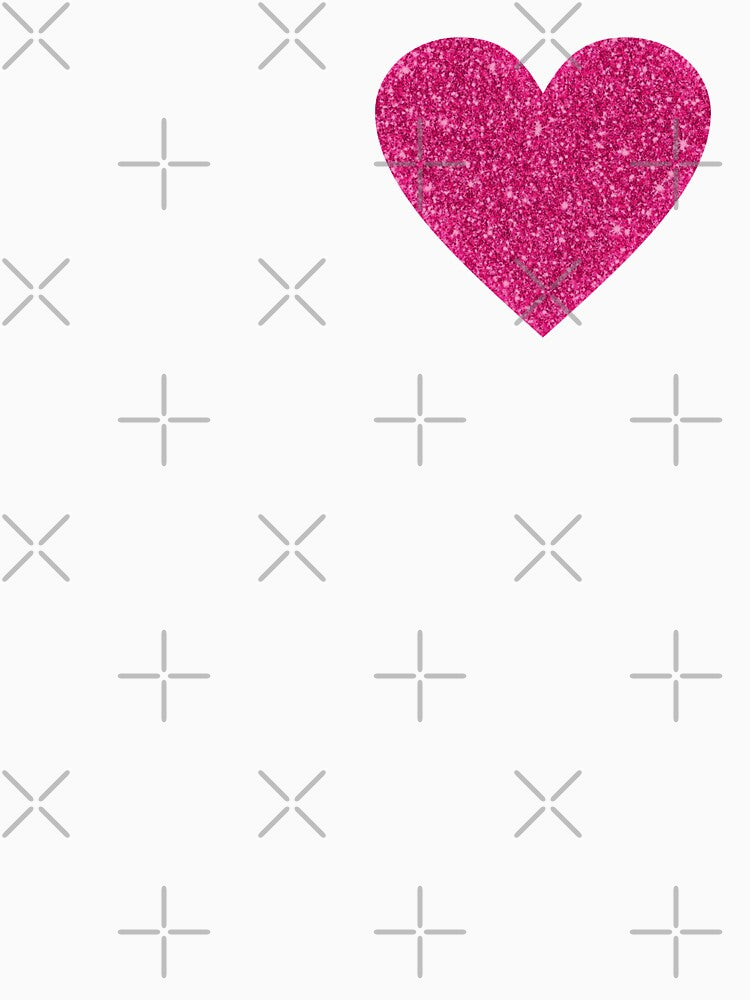 Y2k pink glitter heart by Cosmic Detour