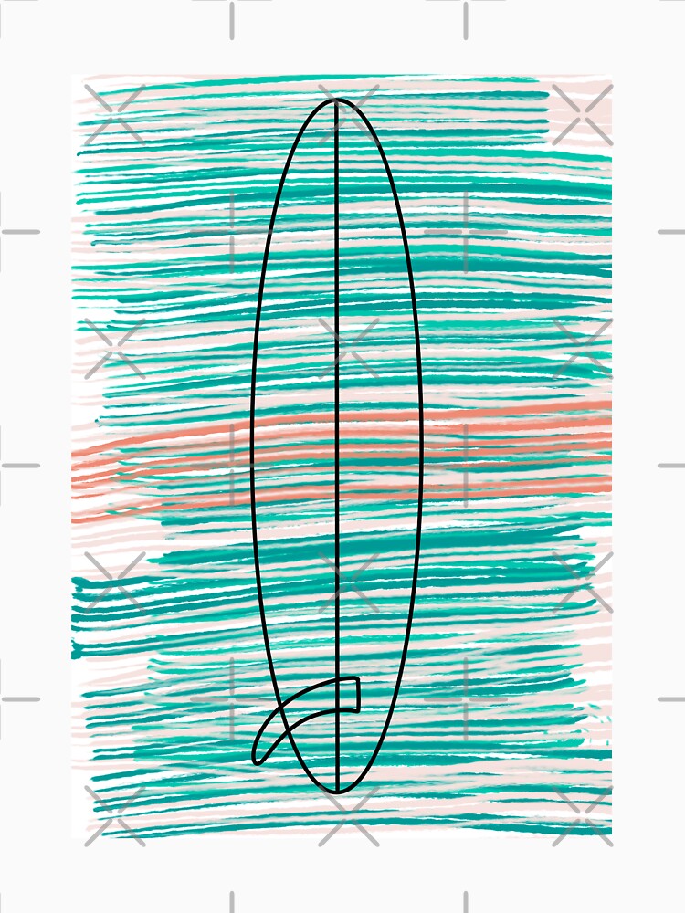 Surfing art surfboard minimal by Tropical Blood