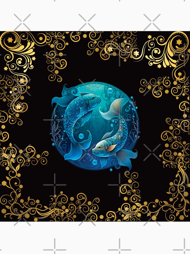 PISCES ZODIAC SIGN ON BLACK FONT by ORIGENcreate