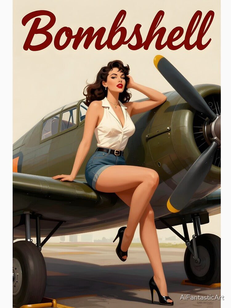 Vintage PinUp - Bombshell by AiFantasticArt