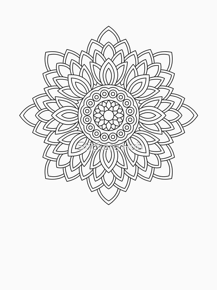 Floral Star Mandala Graphic by Stickera Hub
