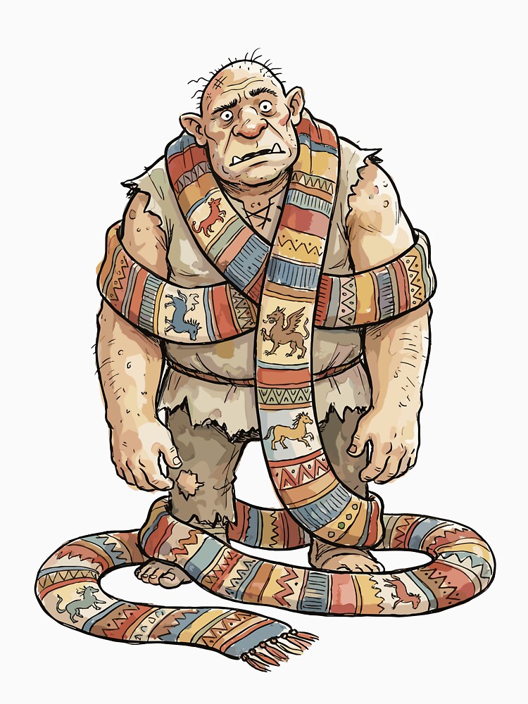 Funny DnD RPG Monster: Ogre's Oversized Scarf by bapupa