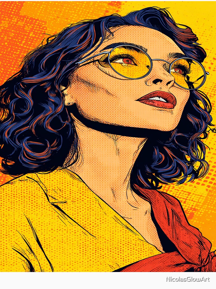 Pop Art Style Woman, Wall Art by NicolasGlowArt