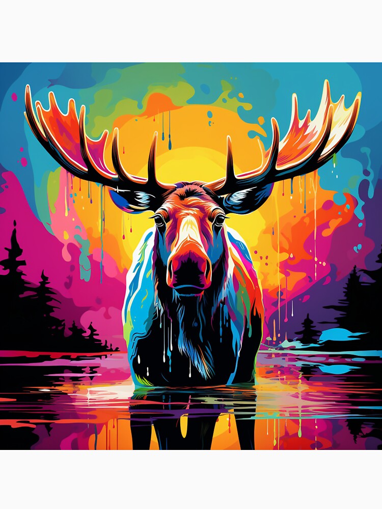 Moose Pop Art 1 by AstroRisq
