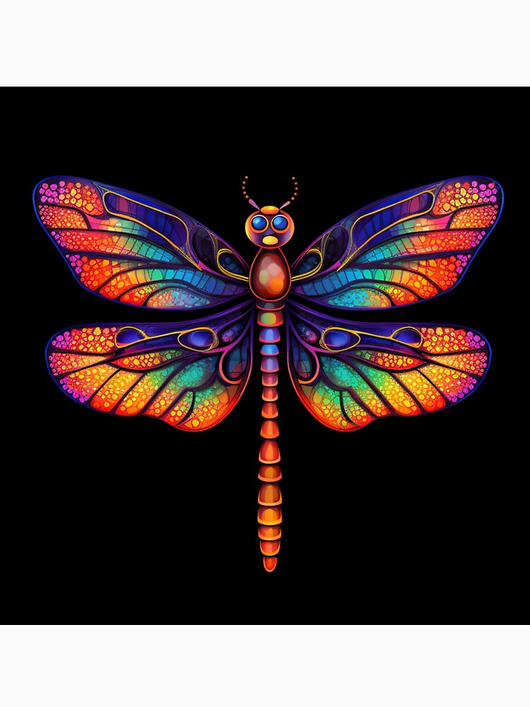 Dragonfly Neon Pop Art 3 by AstroRisq