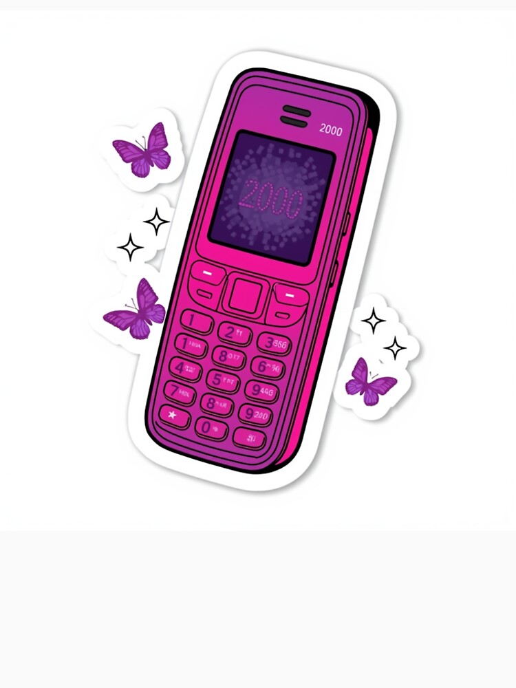 Retro Y2K Flip Phone Sparkle Sticker by soldbyelijah