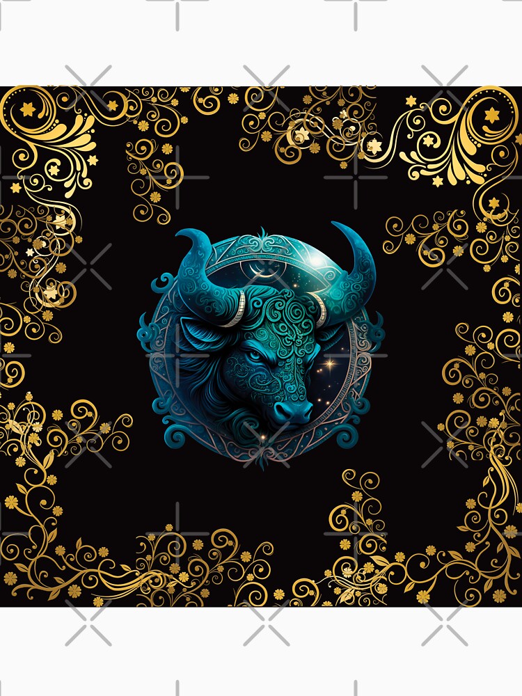 TAURUS ZODIAC SIGN ON BLACK by ORIGENcreate