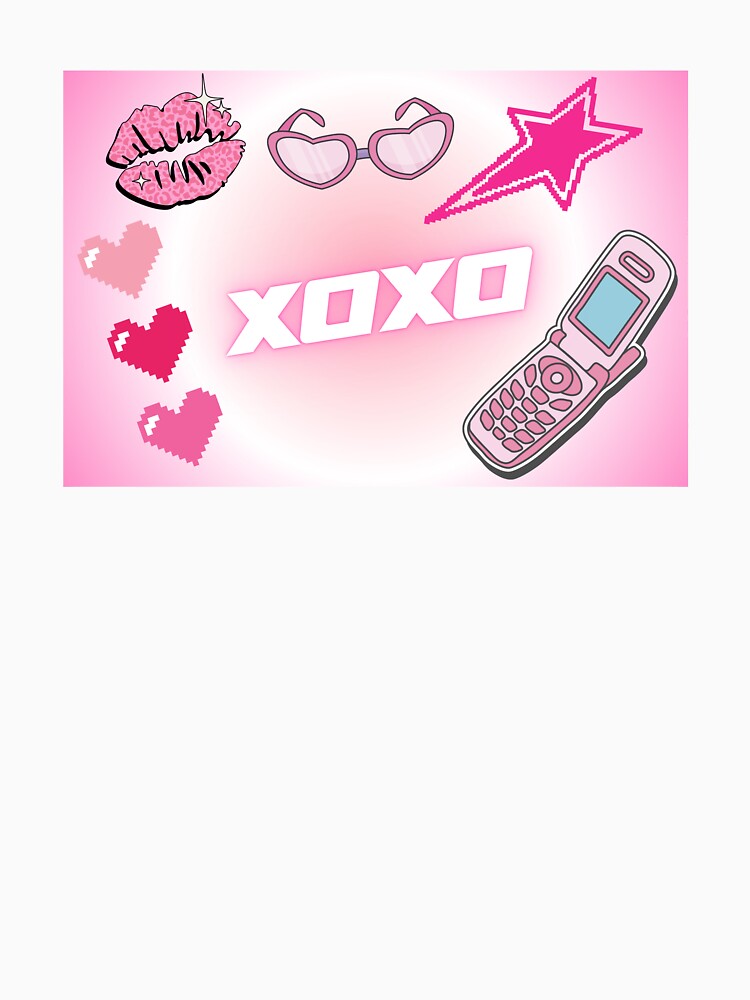 XOXO in Girly Y2K Retro Aesthetic by ClearStatements