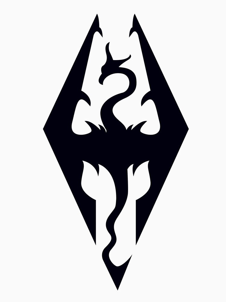 Skyrim Symbol Dark Blue Color by My Artprintz