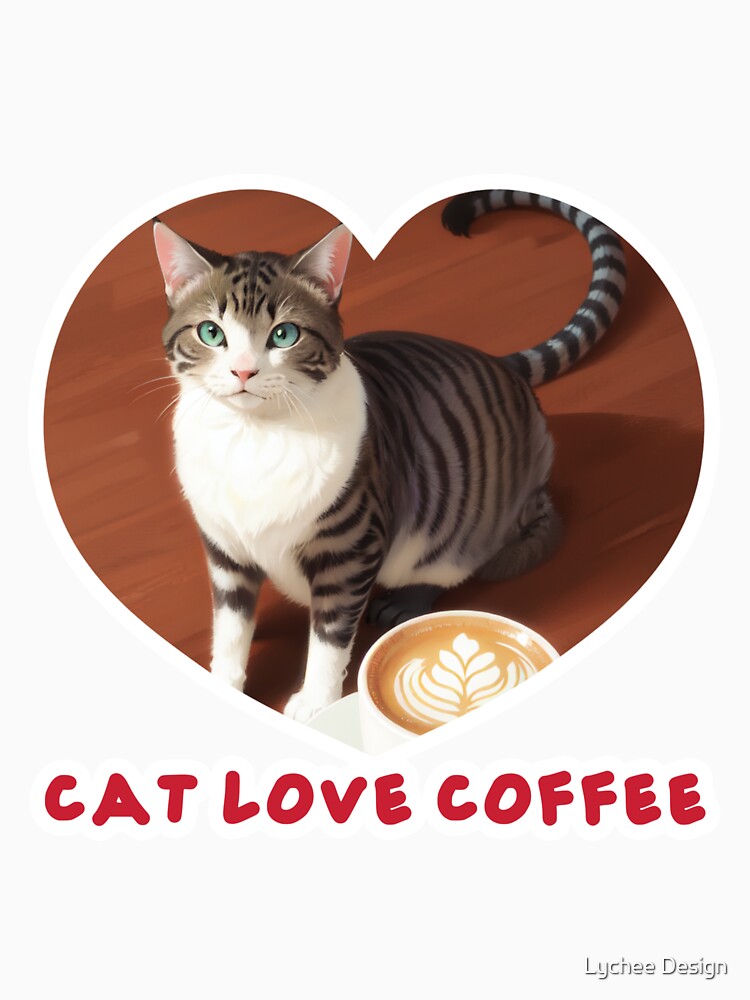 Cat Coffee Lover by Lychee Design